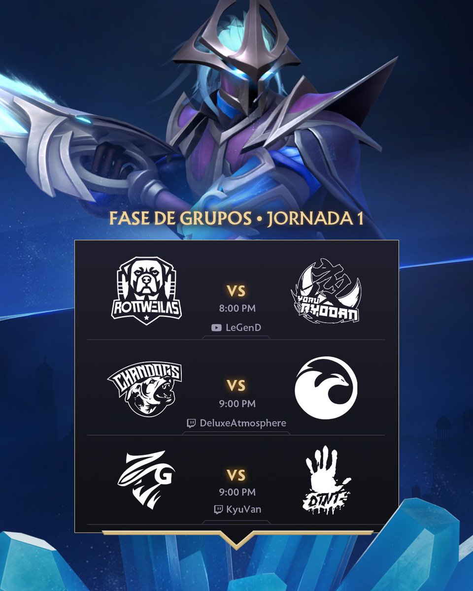 ImpactoSolar_'s tweet image. Impacto Solar 4 Main Event - Jornada 1
Fase de Grupos.🔴EN VIVO🔴

Rottweilas Latam vs Yoru Ryodan
youtube.com/@LeGenD_cc/live
twitch.tv/toxavier_espor…

Chandogs vs Fantasy Gaming
youtube.com/@Qbandota322
twitch.tv/deluxeatmosphe…

Zetta Games vs Team DTNT
twitch.tv/kyuvan_conk