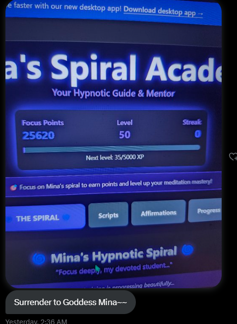 GODDESSMlNA's tweet photo. I adore giving hypno sessions to my students — watching you melt under my voice is everything.
Want a private session? Approach me — I’ll tease and hypnotise you while you level up.

Join the Academy here → https://t.co/vTiYoKSY6L 🖤🌀 https://t.co/Ko0j5t74xT