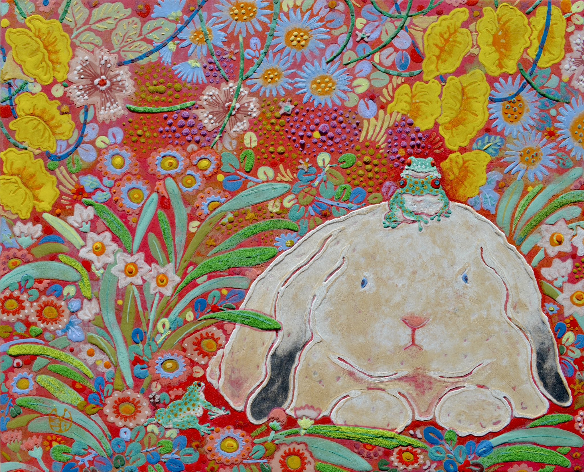 アクリル絵画／原画　「満月と踊り子」 166c88a6244c5bf6f3f202b7de95b2