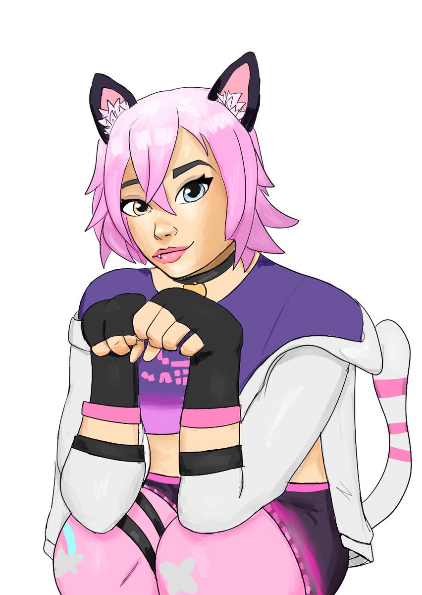 Starrydvl's tweet photo. Catrin glitch 💗 #FortniteArt 
CODE STARRYDEVIL IF U GET HERR #EpicPartner https://t.co/1f5667TUi8
