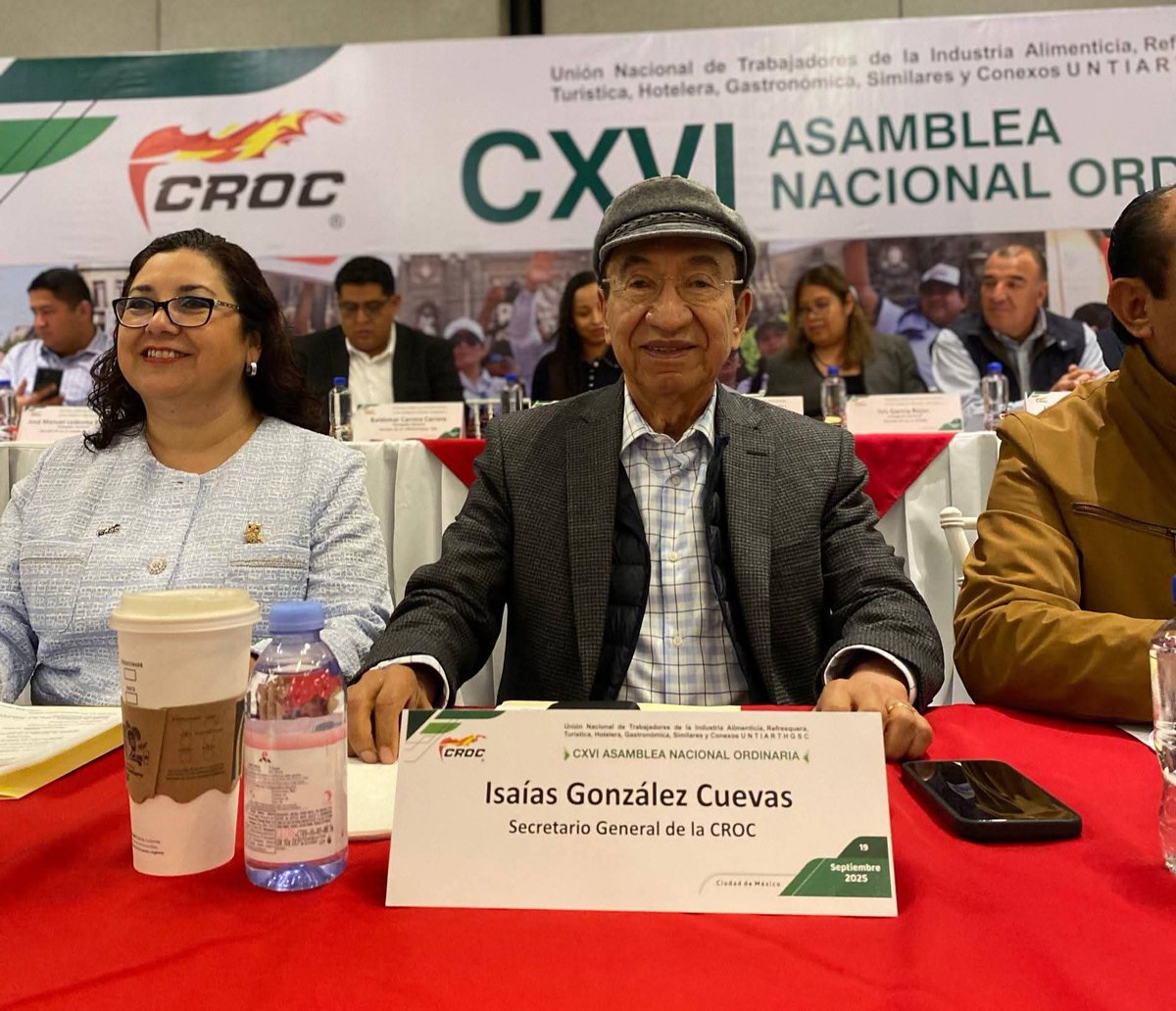 FerGaspar10's tweet photo. CXVI Asamblea Nacional Ordinaria, encabezada por nuestro líder @IsaiasGCroc “Unidad y acción sindical en tiempos de innovación”.
Se impulsar la reducción de la jornada laboral, el aumento del aguinaldo, beneficios fiscales para la clase trabajadora y acciones a medio ambiente. https://t.co/7RoiRyX7nn