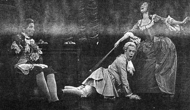 Tim Curry in the 1980 Broadway production of Amadeus
with Sir Ian McKellen