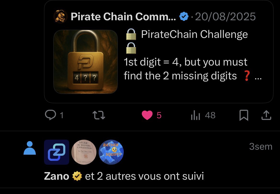 Pirate Chain Community tweet media