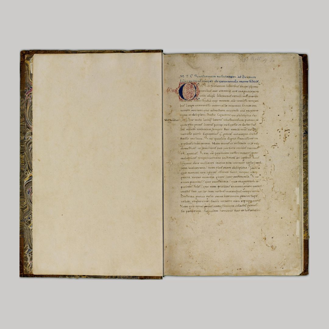 Check out this Cicero book and explore some big life questions about death, happiness, and pain. 
 
From the Western Manuscripts And Early Printed Books. 
 
DOI: dx.doi.org/10.14288/1.005…