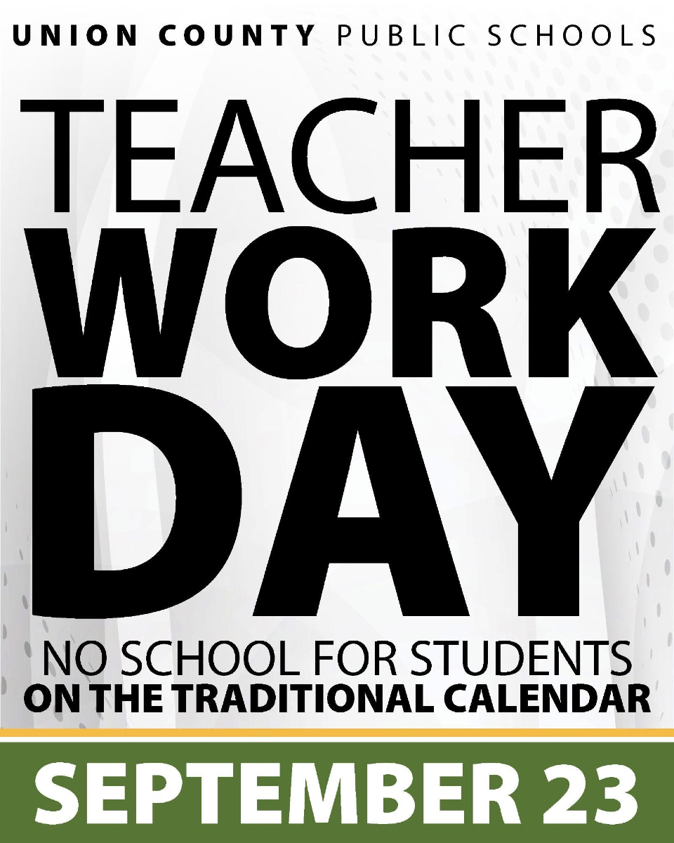 Teacher Workday September 23rd. WBEC will closed for students.
