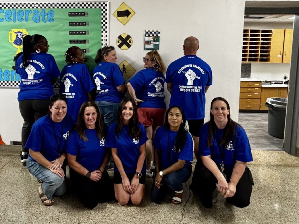 SFT members from Yates are wearing their new SFT shirts honoring our sisters and brothers who went on strike 50 years ago!
Those amazing members all gave up two days pay for each day and 12 SFT Leaders went to jail to ensure the rights that all <a href="/nysut/">NYSUT</a> <a href="/NYSAFLCIO/">NYS AFL-CIO // #UnionStrong</a> enjoy!