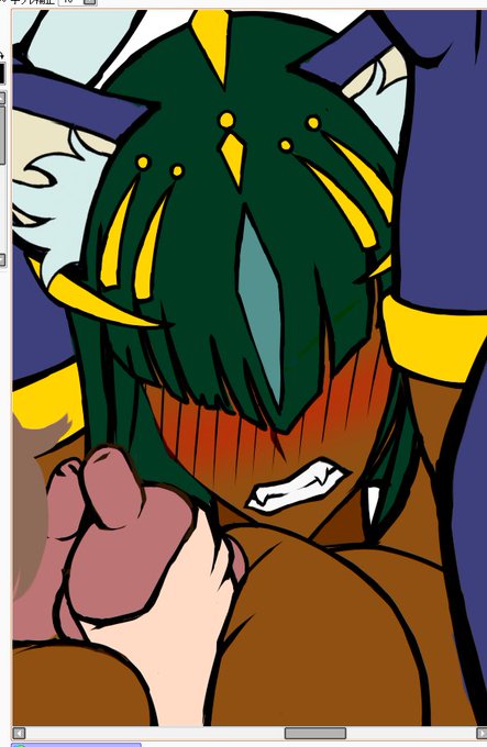 wip ご依頼で 『月光舞豹姫』を描いてますノ 目隠れキャラって良いですね 目隠れ、褐色、獣耳、筋肉、お姉さん ってどんだけ盛り込んでるんだw 最高です!! #pixiv #pixivRequest