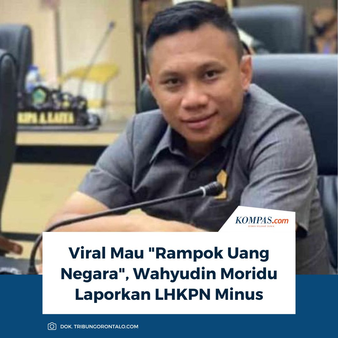 kompascom's tweet photo. Menurut LHKPN, anggota DPRD Provinsi Gorontalo, Wahyudin Moridu, melaporkan tidak memiliki kendaraan pribadi. 

Baca di sini: https://t.co/iFQ1shOKZJ

/ #WahyudinMoridu #DPRD #Gorontalo https://t.co/TeyOQryajk