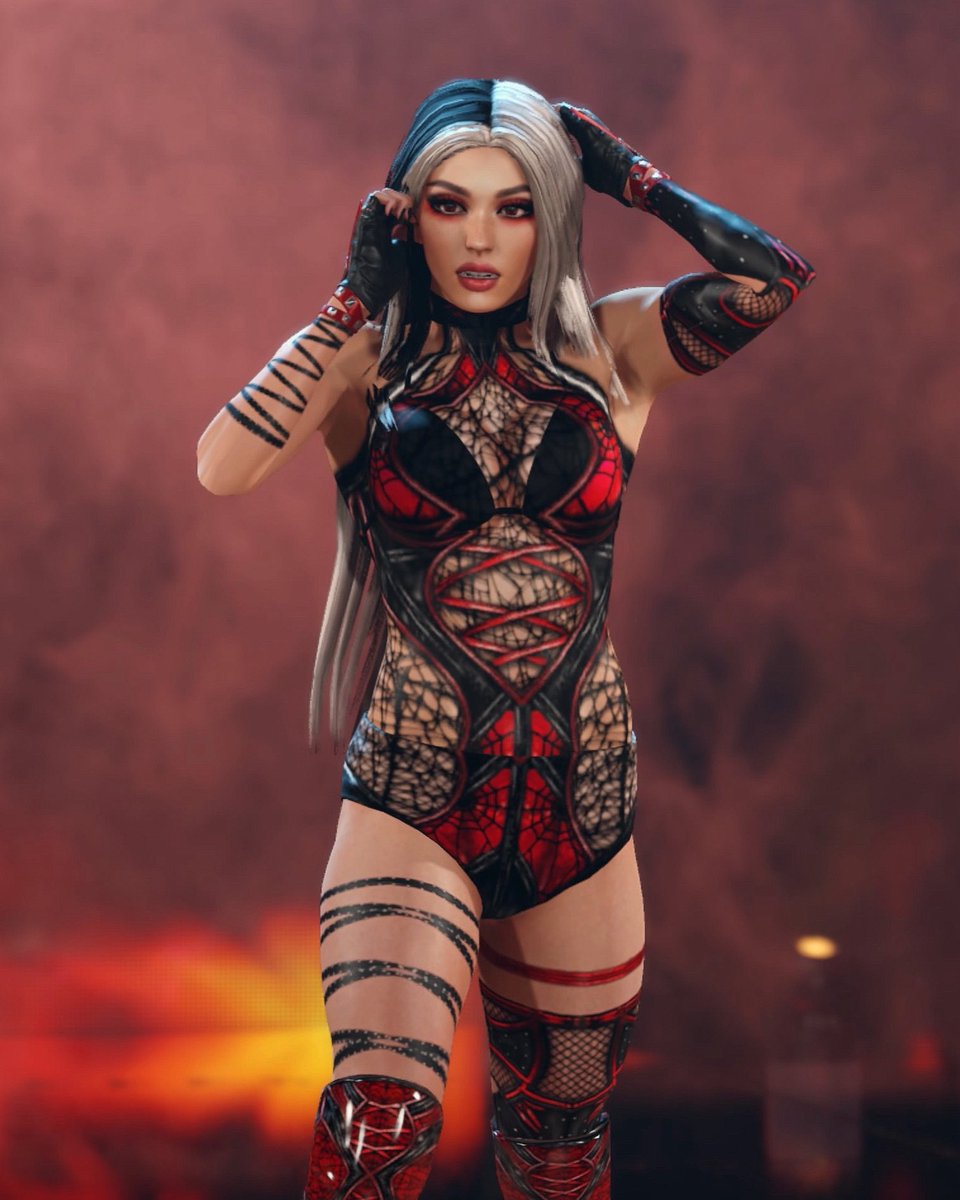 DemonHeatherRae's tweet image. Yes I’ve lost my mind. 🕷️ 🩸 #WWE #LivMorgan #AlexaBliss #Victoria #WWE2K25