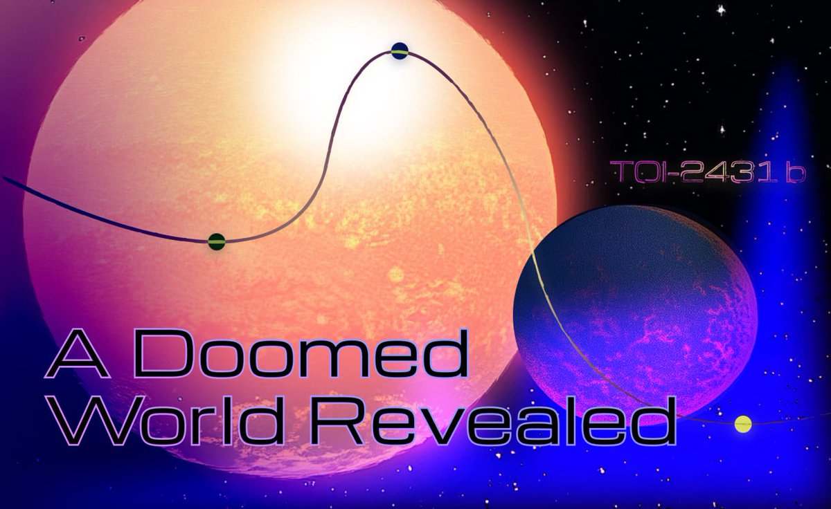 PFNDAI's tweet photo. TOI-2431 b: Earth-sized, 5.4-hour year, 117 light-years away.  

Heat: 1727°C melts rocks, doomed in 31 million years. 
 
TESS found it — PATHFINDER AI awaits analysis. https://t.co/sFGCsLuevN