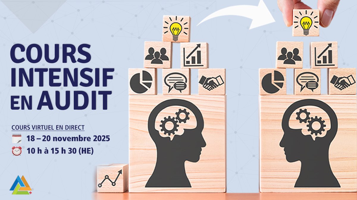 Apprenez les concepts fondamentaux et acquérez les bases nécessaires pour réussir en tant que nouvel auditeur de la performance ou auditeur interne dans le secteur public.
Inscrivez-vous à notre cours intensif en audit qui se tiendra du 18 au 20 novembre : bit.ly/46faPXv