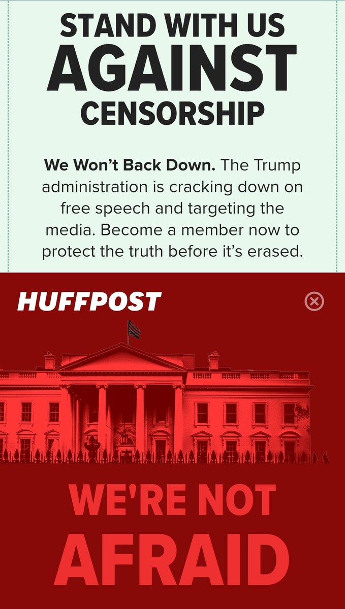 Μπράβο στην Huffington Post που μόλις μπαίνεις στην σελίδα της  βλέπεις αυτό. Απέναντι στην φασιστική πορτοκαλί σκατοσακούλα.