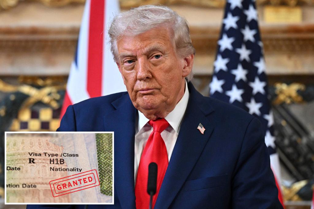 nypost's tweet image. Trump adding $100K fee to H1-B visa applications in latest crackdown on foreign workers trib.al/26oHOQi