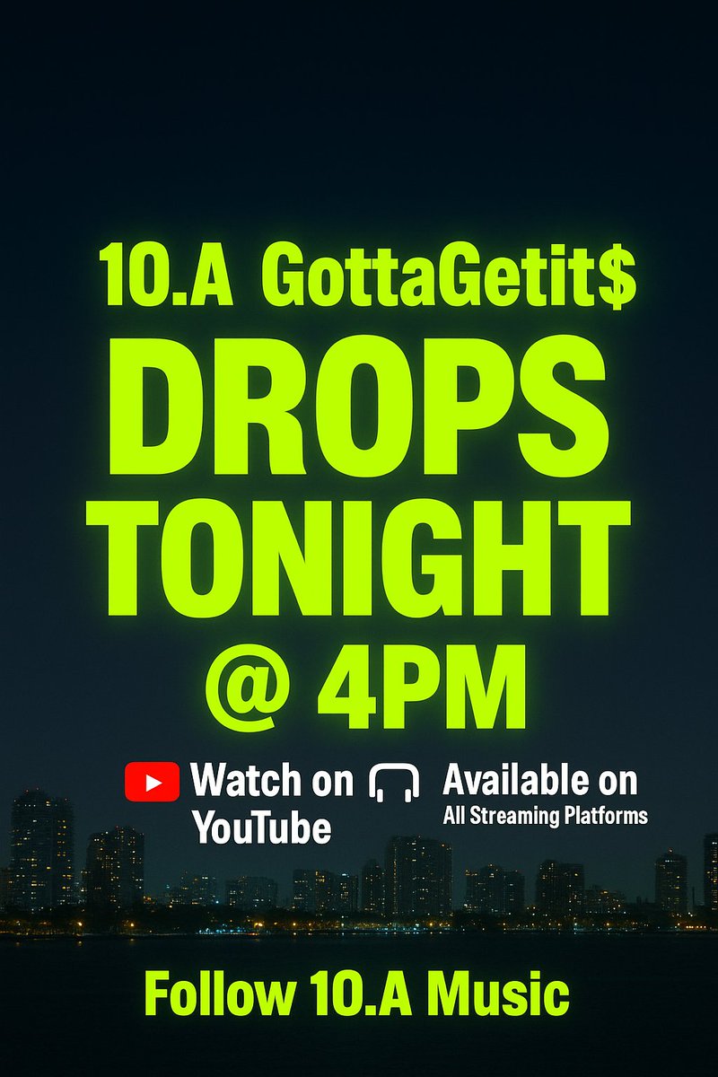 “🚨 My new single GottaGetit$ is out now! 💯🔥 Check it out and drop a comment — your support means everything 🎶 Link in bio”
#GottaGetit #10ALLC #HipHop #NewMusic #MusicRelease