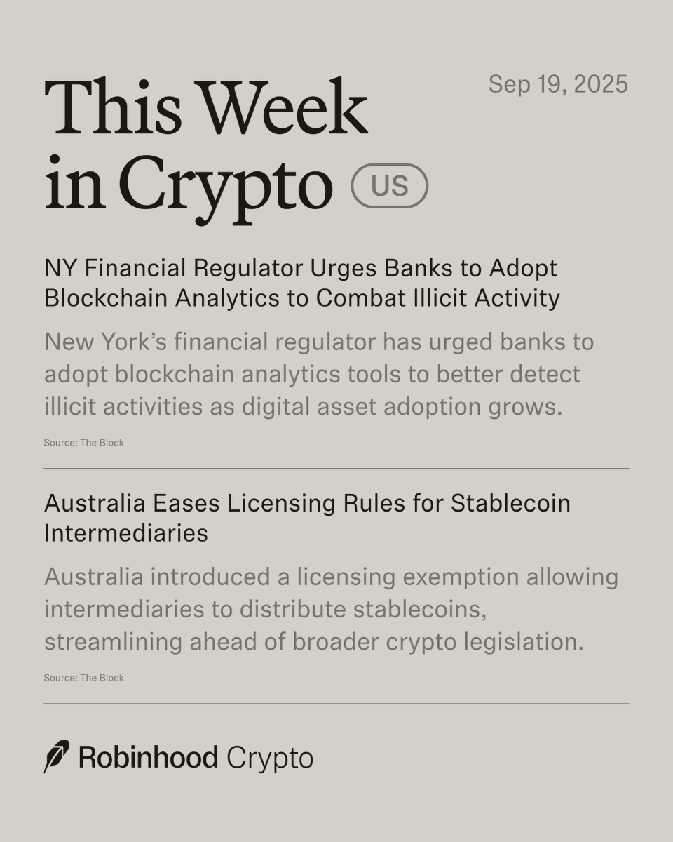 RobinhoodApp's tweet photo. Here’s your weekly update before the weekend. #ThisWeekInCrypto https://t.co/9cYAwJI7Wt