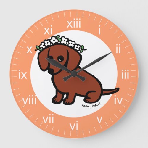 HappyLabradors's tweet photo. Red Smooth Haired Dachshund Flowers Large Clock #dachshund, #cartoon, #wiener #dog, #doxie, #LargeClock https://t.co/ATsSetPPE2 https://t.co/U4mzFFzmu8