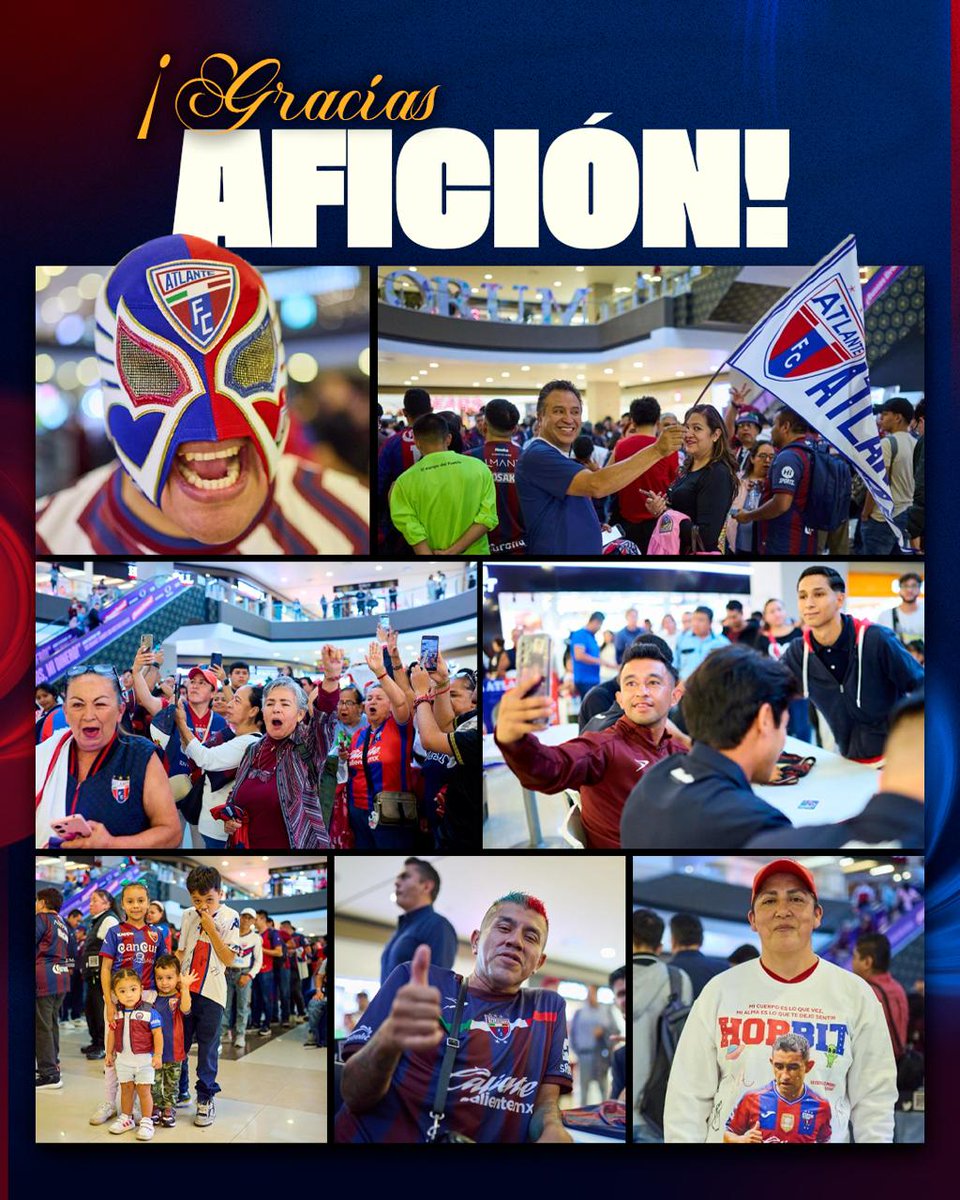 ¡Gracias FAMILIA AZULGRANA, por sus muestras de cariño y apoyo en nuestra firma de autógrafos!
Ustedes son nuestra inspiración.

#SerAtlante
#SerDeHierro