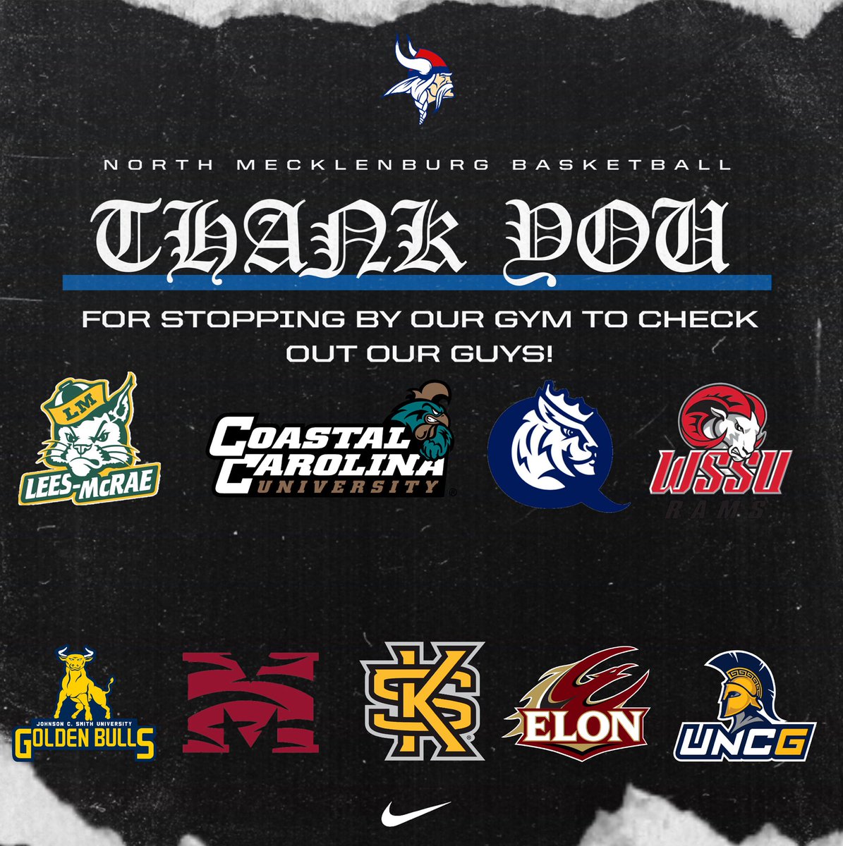 northmeckbball's tweet image. big thank you to the schools who stopped by Old Statesville Road this week 🤝