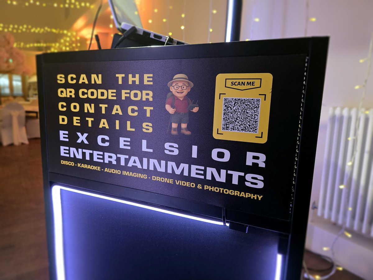excel_ents's tweet image. The magnetic signs are now attached to the DJ booth &amp;amp; the QR Code is working perfectly. 

Always Hire A Professional. 

#weddingdj #weddingdjservice #mobiledisco #mobiledj #disco #karaokenight

#barnsleyisbrill