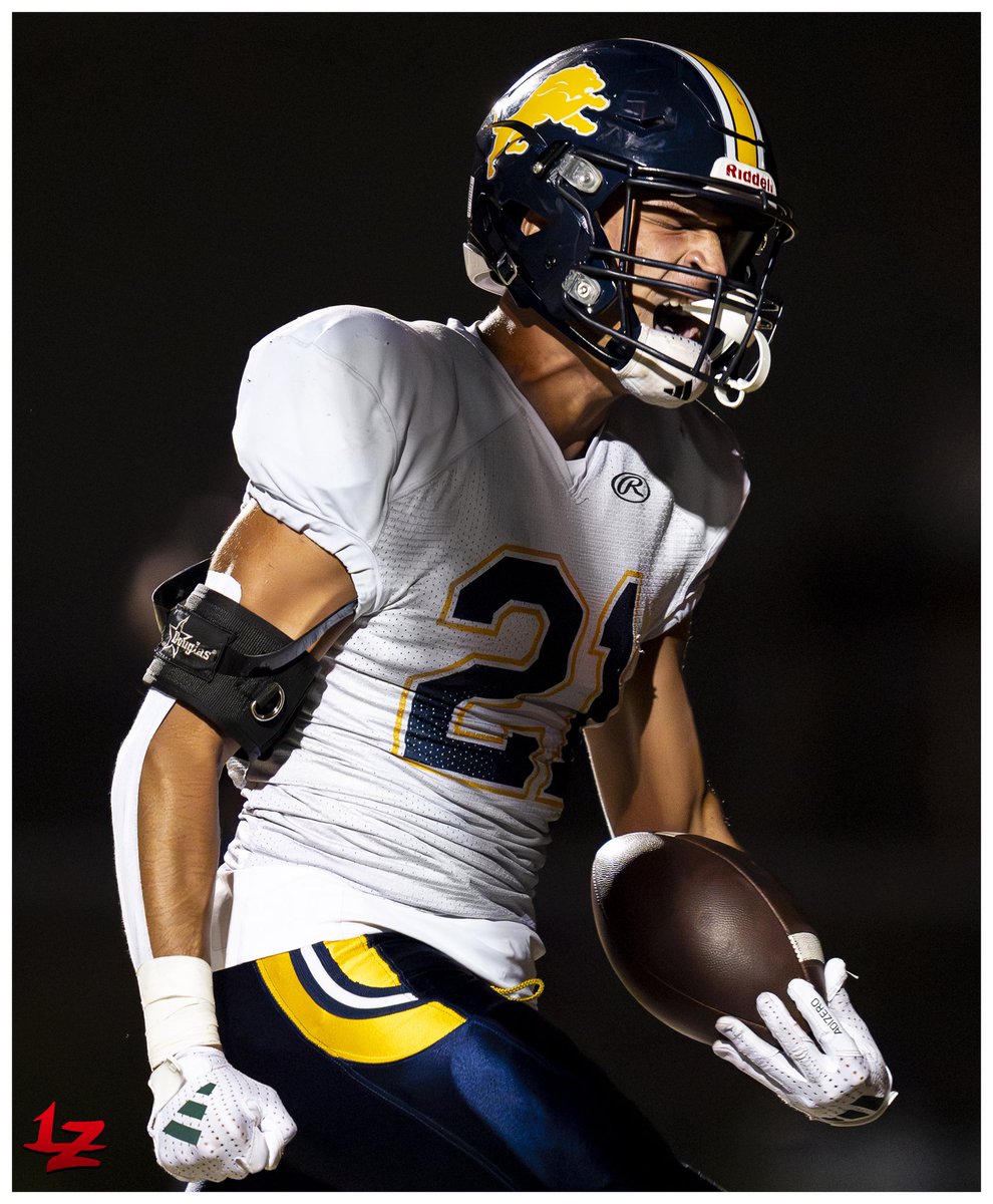 Lincolns’ Kyan Phillips II (21) celebrates scoring his fifth touchdown during their high school varsity football game against Gunderson, at Gunderson High School, in San Jose, Calif., on September 18, 2025. Photo by Larry Kauk/Legndz Photography