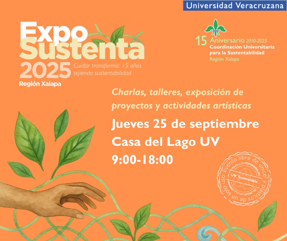 UVeracruzanaMx's tweet photo. ¡#ExpoSustenta 2025 llega a todas las regiones universitarias! ♻🌎

Reserva en tu agenda y forma parte de charlas, talleres y proyectos que contribuyen a la reflexión del cuidado del medio ambiente.

📅Jueves 25 de septiembre de 2025

#UV_Sustentable https://t.co/9jc29DgjY5