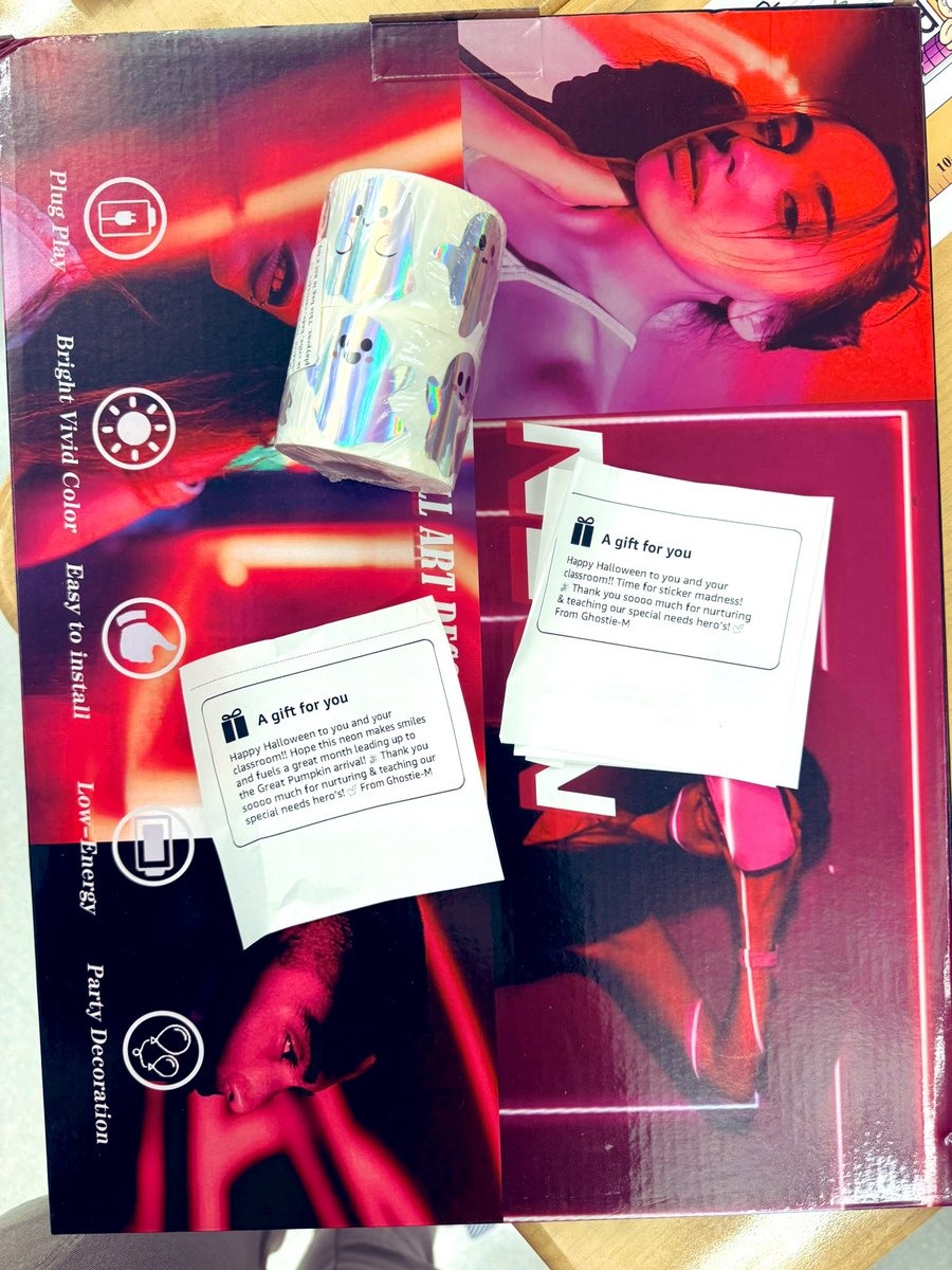 msv430's tweet image. So greatful for this #Halloween 🎃 donation for our classroom! Not sure who Ghostie M is but we are so greatful for you! Can’t wait to decorate and use this next month!! Thank you so much! #autism #specialneeds #clearthelist