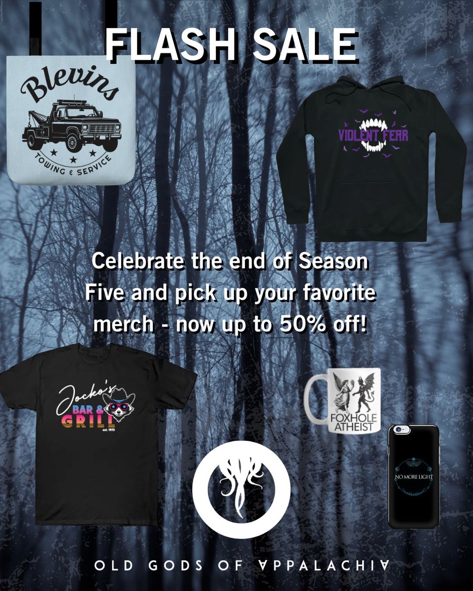 oldgodspod's tweet image. September 18 - 21 in our classic merch shop! merch.oldgodsofappalachia.com