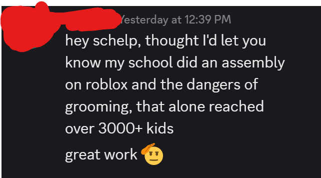 Schools are now doing assemblies about the dangers of Roblox