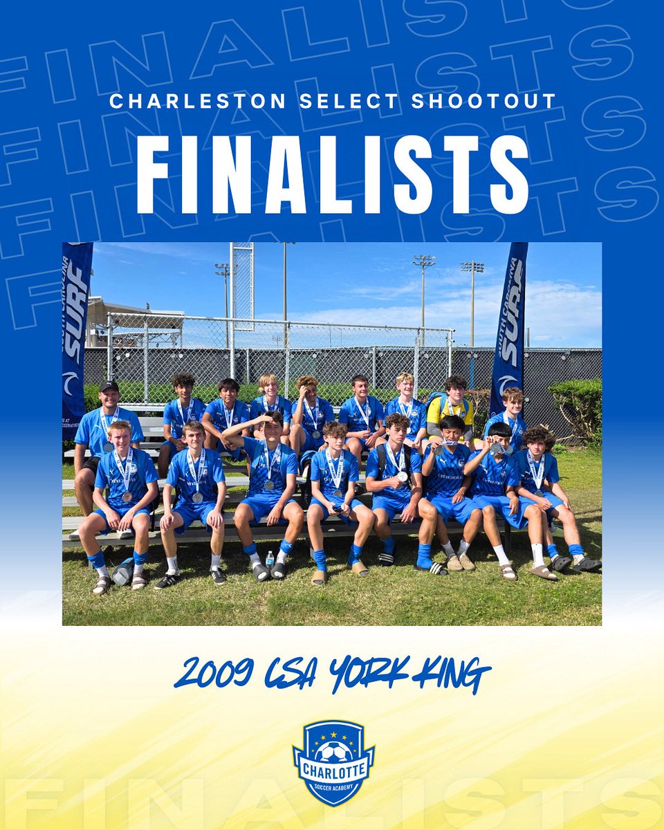 CSA_Soccer's tweet image. Congratulations to the 09 CSA York King team for a strong performance in the Charleston Select Shootout!🏝️💪⚡️

#csaproud #csaboys #finalists #charlottesocceracademy