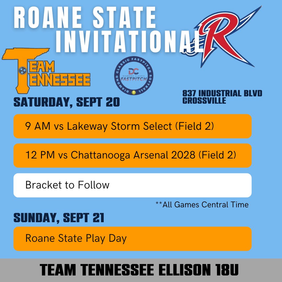 Olivia_Laymance_2028🥎 (@2028laymance) on Twitter photo Schedule for this weekend! Can’t wait to get back out there! 🥎🩵🧡
<a href="/TeamTennesseeSB/">Team Tennessee</a> <a href="/RoaneStSoftball/">Roane State Softball</a> <a href="/cjacketsoftball/">Coalfield Lady Jackets Softball</a> Schedule for this weekend! Can’t wait to get back out there! 🥎🩵🧡
<a href="/TeamTennesseeSB/">Team Tennessee</a> <a href="/RoaneStSoftball/">Roane State Softball</a> <a href="/cjacketsoftball/">Coalfield Lady Jackets Softball</a>
