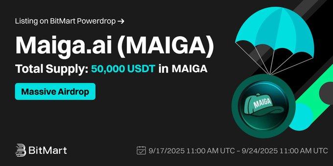 🔥 Don’t miss this one!
<a href="/Maiga_AI/">Maiga.ai 🧢🧢</a> $MAIGA is dropping 50,000 USDT on <a href="/BitMartExchange/">BitMart</a> Powerdrop 🚀

Only 3 steps to win:
1️⃣ Sign up
2️⃣ Earn tickets by trading &amp;amp; referring
3️⃣ Split the pot 💰

👉 Join now: bitmart.com/en-US/powerdro…

#MAIGA #Airdrop #CryptoAirdrop