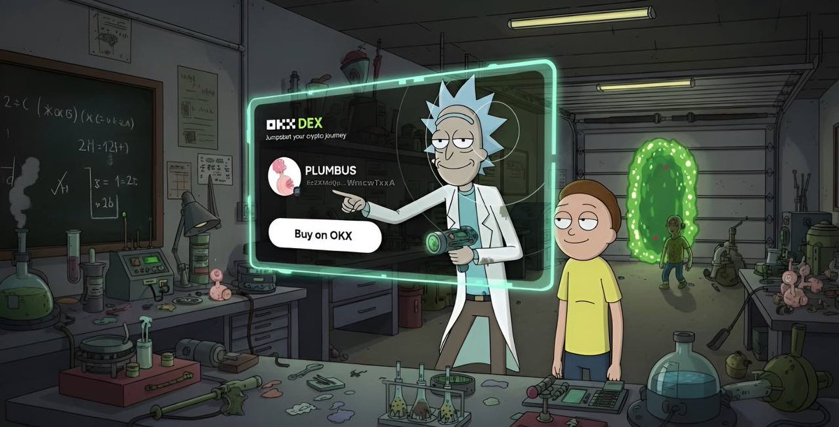 3 CEX already listed $PLUMBUS… but Rick’s here to remind you it’s also live on OKX DEX 🚀