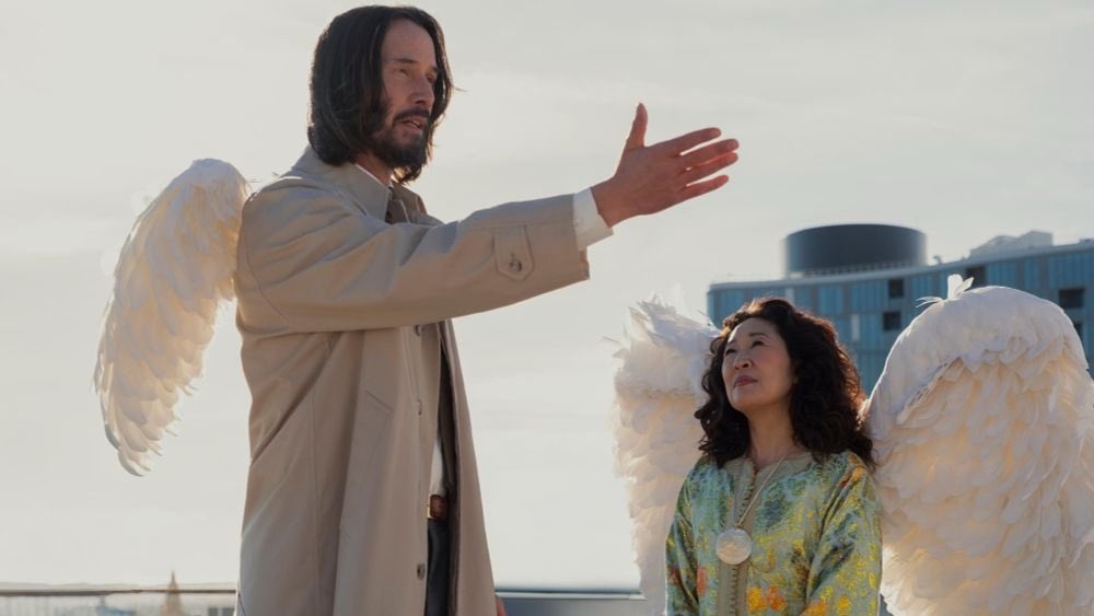 I got to preview "Good Fortune" and it surprisingly touches on workplace exploitation and unions. Keanu Reeves plays a naive and sweet-natured angel that reminds me of his character in Bill and Ted. Sandra Oh is a regal archangel.