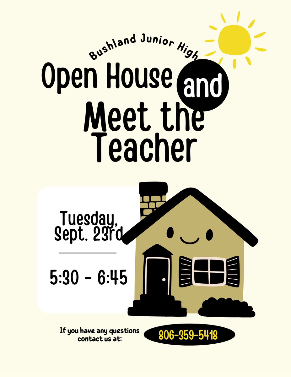 MARK YOUR CALENDAR FOR OPEN HOUSE/MEET THE TEACHER