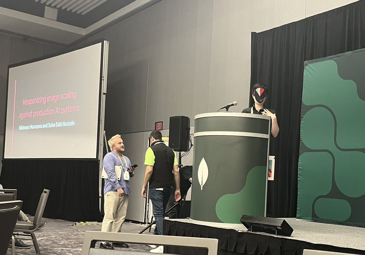 suhackerr's tweet image. It was awesome watching @kiki_morozova present the weaponizing image scaling research and win Best Multimodal Build at @AITinkerers NYC Demopalooza. Shoutout @rjnmrry and team for putting together yet another awesome event!