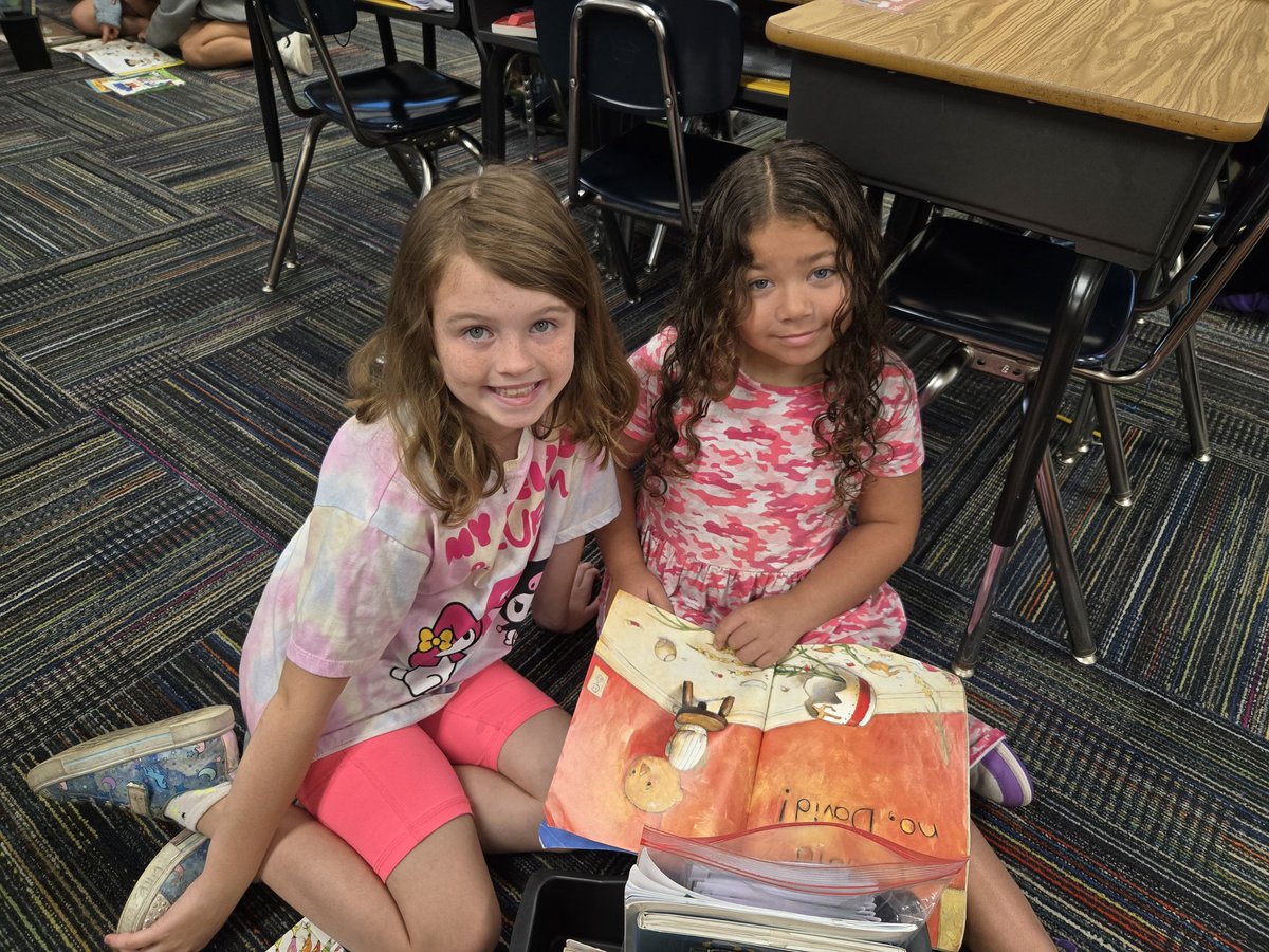 Book buddies with <a href="/MissDukes14/">Jordan Dukes</a> class got off to a great start for this year! We enjoyed practicing our reading fluency with these second graders. #wearewayne