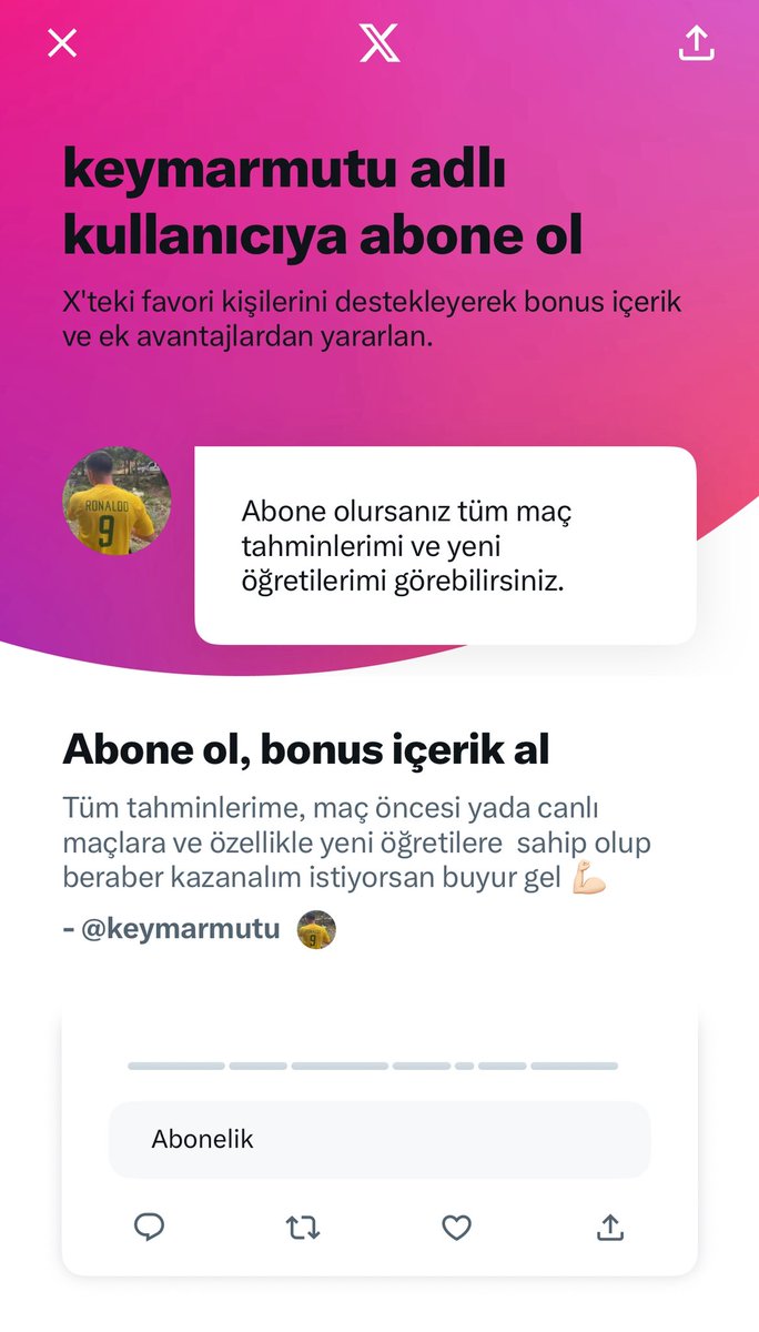 3,25 herkese açık ✅✅✅✅✅
6,03 ABONELİK ✅✅✅✅✅
7,33 ABONELİK ✅✅✅✅✅
Tekliler ABONELİK✅✅✅✅✅

Hafta sonuna ABONELİKTE müthiş giriyoruz Abone ol KAZAN 💪🏻💪🏻💪🏻💪🏻