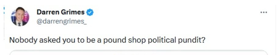 🚨<a href="/darrengrimes/">Darren Grimes</a> is one of the least self aware people in politics.