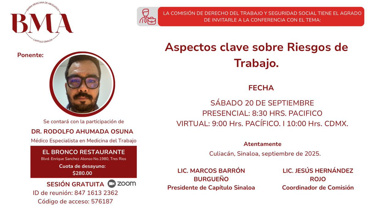 Están todos invitados.

SI ERES BARRISTA, NO OLVIDES REGISTRARTE EN INTRANET