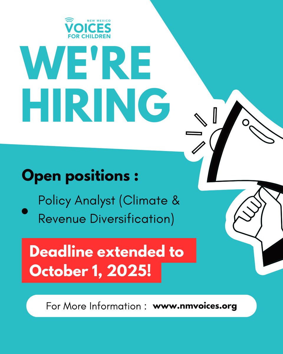 We're hiring! This Policy Analyst role is responsible for research, analysis, and creating publications that support our work in a just transition to a more sustainable and diversified state economy. Click here for more info ➡️ ow.ly/u27w50WZFMz