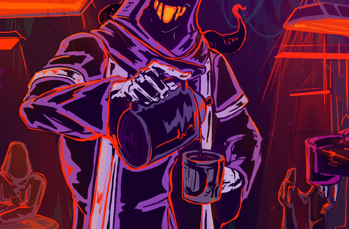 Sometimes, you gotta play some music, belt a few choruses, and be abit of a sinister showman to get your energy up and head right.

Lemme make a coffee and we'll get the stream goin