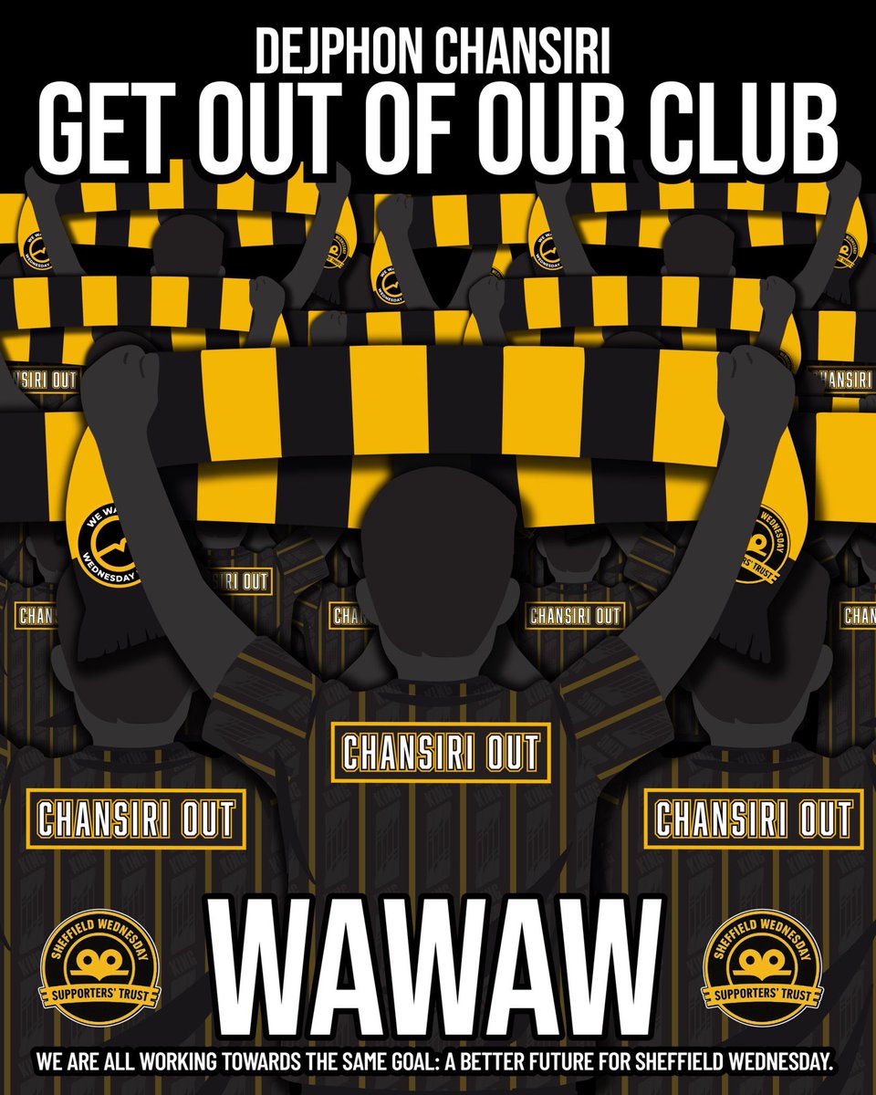 SWFCTrust's tweet image. 🟡⚫️ Portsmouth (A) – Protest Reminder 

🟡 Scarves on sale from 1pm at the away turnstiles (£5 min donation – correct change preferred, card accepted)

⚫️ Black &amp;amp; gold balloons available at turnstiles

🟡 Bring banners (must have valid fire certs)

⚫️ On 10 minutes – raise…