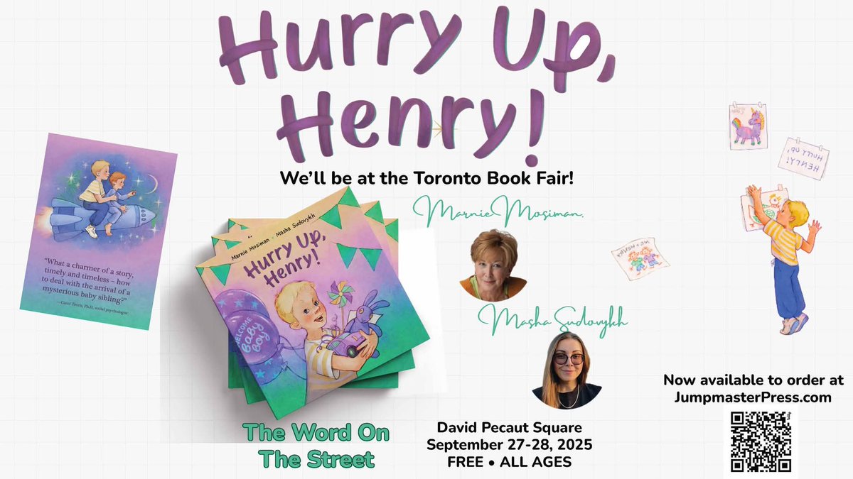 #MarnieMosiman, one of our previous guests and #StarTrekalumni, has released a Children's Picture Book, "Hurry Up, Henry". It's available at JumpmasterPress.com or MarnieWrites.com <a href="/JumpmasterPress/">Jumpmaster Press</a>