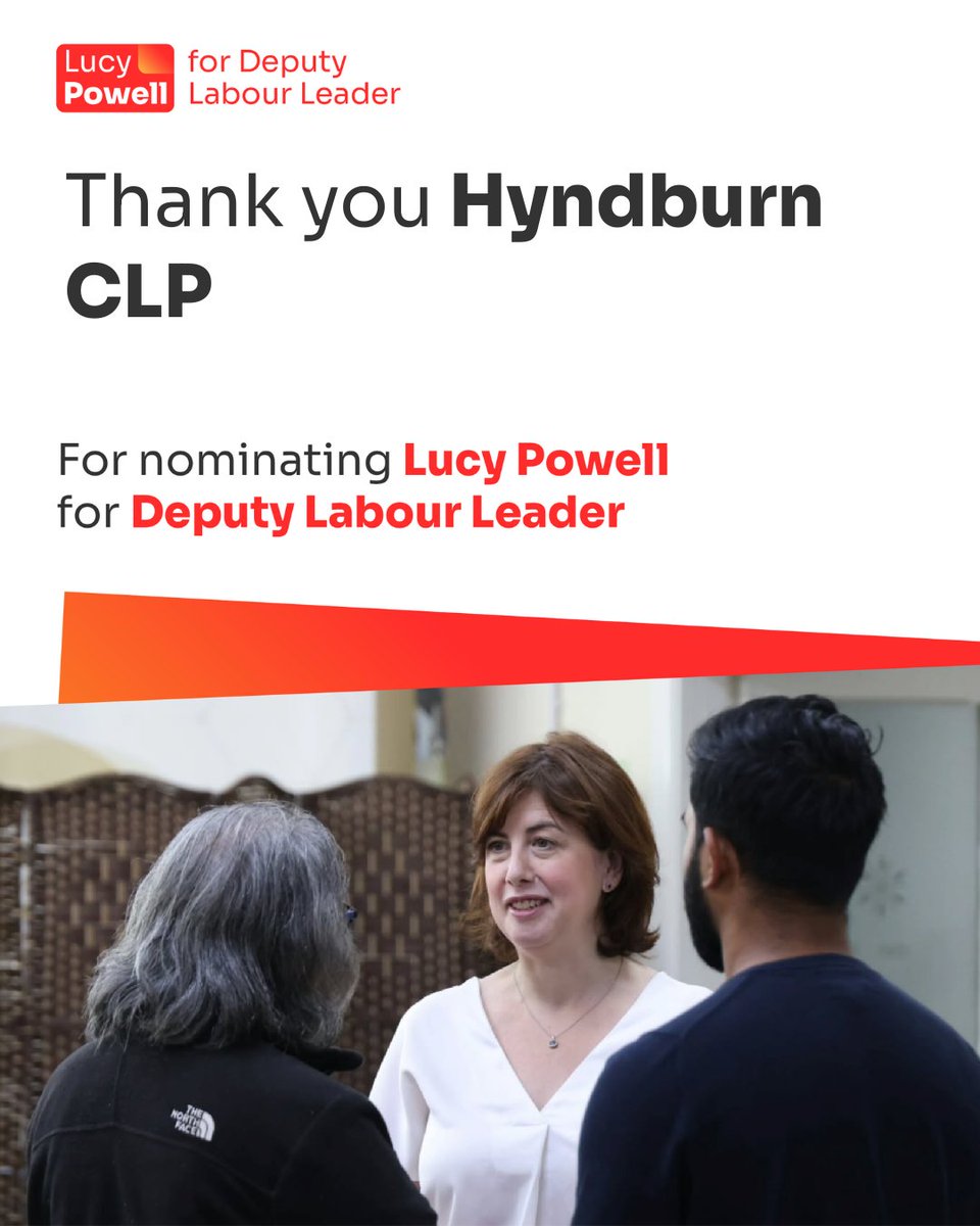 Lucy Powell MP (@lucympowell) on Twitter photo Delighted to receive the nomination from Hyndburn CLP - grateful to members there for your support. 
Learn more about my campaign lucyfordeputy.co.uk/about Delighted to receive the nomination from Hyndburn CLP - grateful to members there for your support. 
Learn more about my campaign lucyfordeputy.co.uk/about