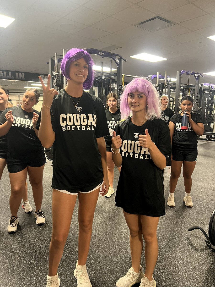 We got spirit, yes we do.. 💜🤍🖤

GO COUGS!!!!! #CrosstownShowdown 
<a href="/CSHSSoftball/">CSHS Softball</a>