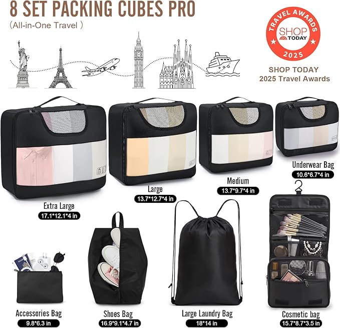SamanthaMo69050's tweet image. ✈️ Keep your luggage organized &amp;amp; stress-free!
The Veken 10/8 Set Packing Cubes include 4 sizes + laundry &amp;amp; toiletry bag – perfect for carry-ons, road trips &amp;amp; camping. 🧳✨
🔥 On sale: $27.99 → $17.99 – Travel smart &amp;amp; save!
amzn.to/4nyZ2ZK
#TravelEssentials #PackingHacks…