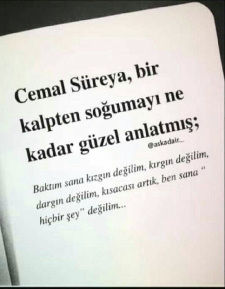 Baktım sana kızgın değilim, kırgın değilim,
Dargın değilim, kısacası artık, ben sana hiçbir şey değilim.