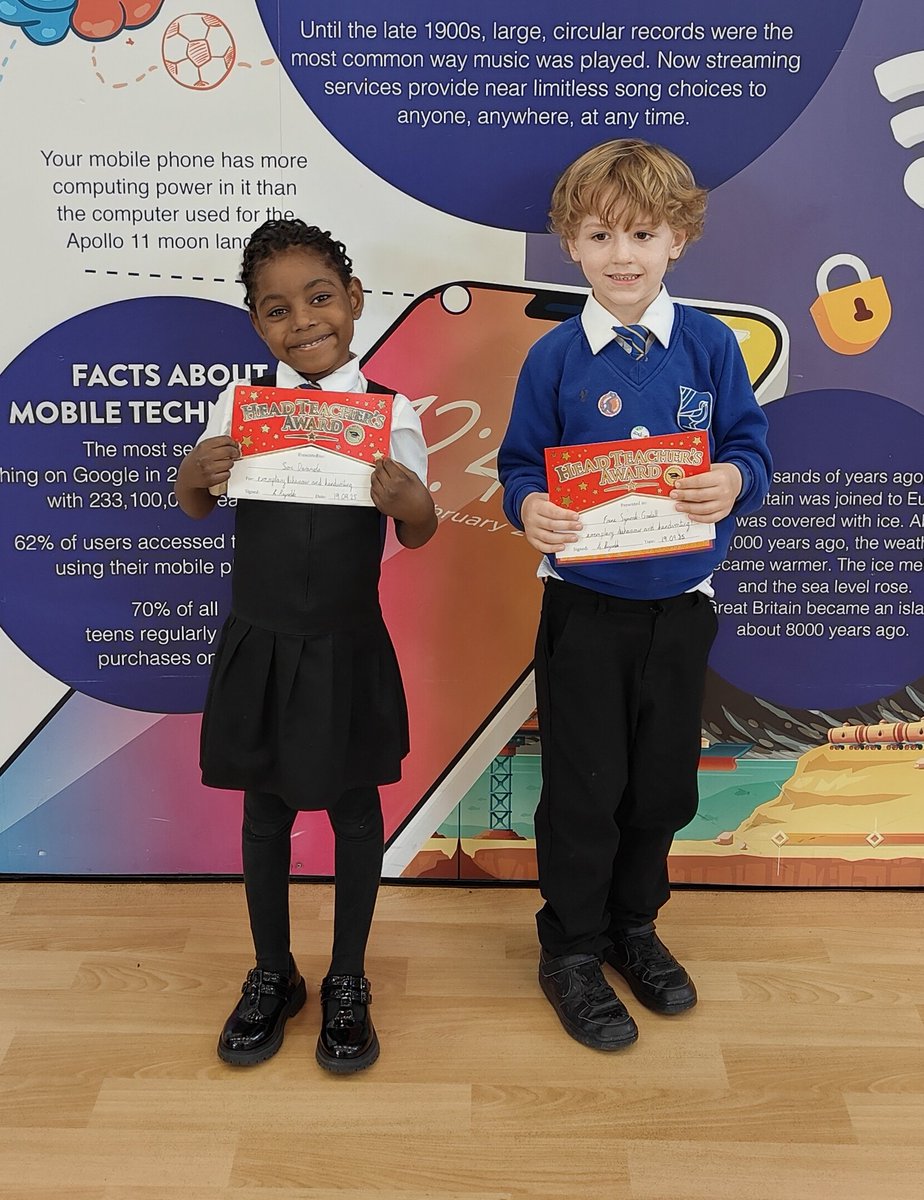 ⭐ This week's Stars ⭐
And our Head Teacher's Award winners! 
Great work this week from everyone and a shout out to our new EYFS class who had 100% attendance all week. 👏👏👏