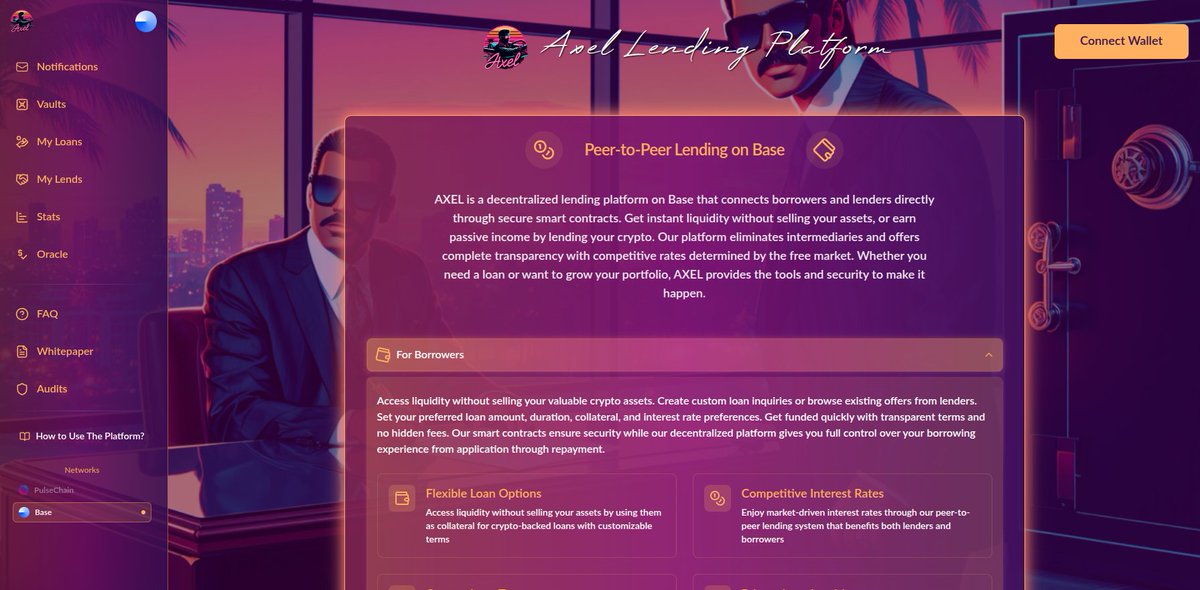 The #AXEL Lending Platform keeps expanding on #Base! 🚀

New tokens added for lending &amp; borrowing: 
🦖 #DINO $DINO <a href="/DinoBase/">CODING DINO</a> 
🦾 #CHAD $CHAD <a href="/BasedChadHQ/">Chad</a> 
🐶 #RUSSELL $RUSSELL <a href="/RussellDogCTO/">Russell</a> 

Ready to lend or borrow? Jump in 👉 base.lending.axel.win/vaults

Step-by-step instructions