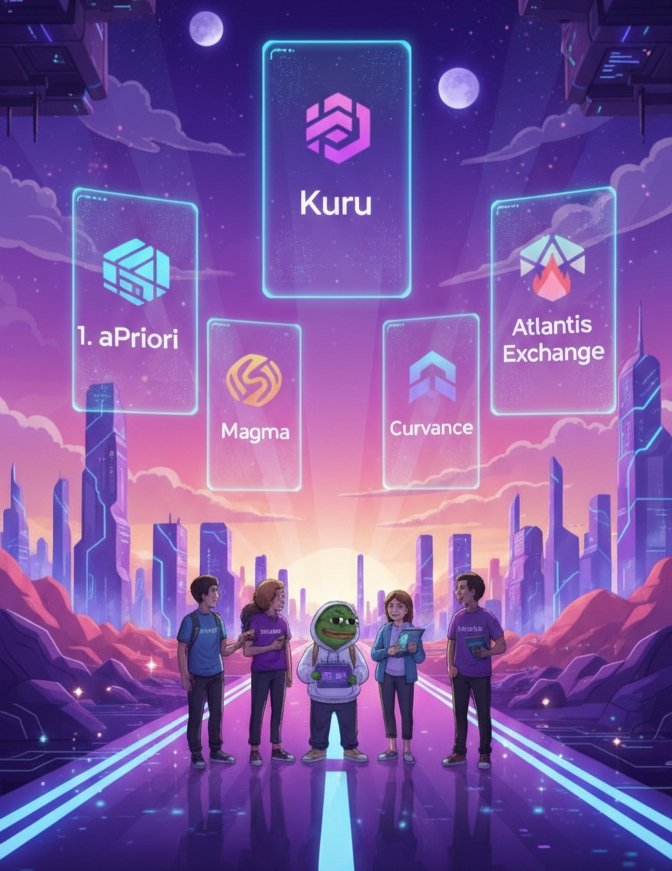 Barabilo T 「☄️G☄️」 (@barabilot) on Twitter photo Exploring the Monad ecosystem is a journey on its own .
My top 5 picks so far:
1️⃣ aPriori
2️⃣ Kuru
3️⃣ Magma
4️⃣ Curvance
5️⃣ Atlantis Exchange
These apps show how fast innovation is growing on Monad.
What’s your Top 5? 👀 <a href="/monad/">Monad (mainnet arc)</a> <a href="/monad_eco/">Monad Eco (mainnet arc)</a>
Believe in Monad . Exploring the Monad ecosystem is a journey on its own .
My top 5 picks so far:
1️⃣ aPriori
2️⃣ Kuru
3️⃣ Magma
4️⃣ Curvance
5️⃣ Atlantis Exchange
These apps show how fast innovation is growing on Monad.
What’s your Top 5? 👀 <a href="/monad/">Monad (mainnet arc)</a> <a href="/monad_eco/">Monad Eco (mainnet arc)</a>
Believe in Monad .